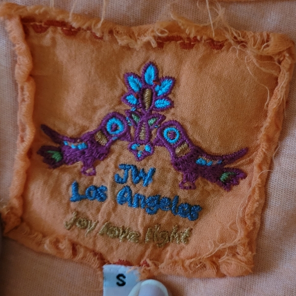 JWLA Johnny Was Floral Embroidered Jersey Knit Dress Handkerchief hem - Picture 5 of 5